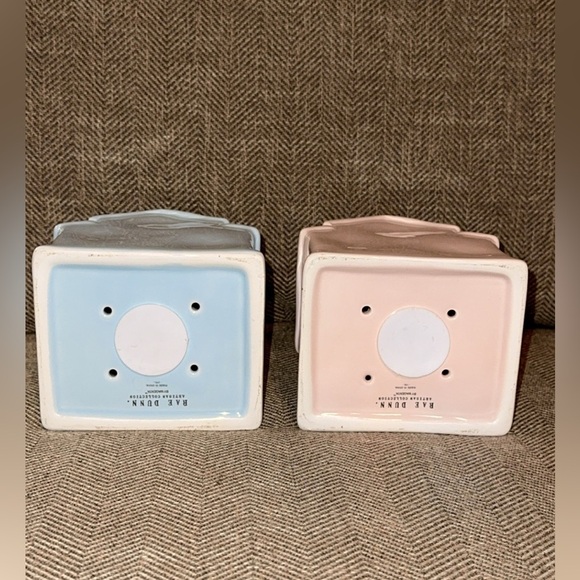 RAE DUNN Bridal/Wedding SET OF 2 Bride and Groom Ceramic Birdhouses - Picture 5 of 5